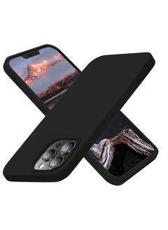 Buy Silicone Case Compatible with iPhone 13 Pro Max Case Cover Soft Silicone Case, with Soft Microfiber Lining, Protective Phone Case Cover for iPhone 13 Pro Max Cover Case 6.7 Inch 2021 (Black) in Egypt