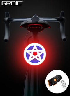 Buy Bike Tail Light, Sport LED Rear Bike Light USB Rechargeable, Red High Intensity Bicycle Taillight Waterproof, Helmet Backpack LED Lamp Safety Warning Strobe Light for Night Ridding in UAE