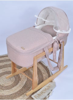 Buy Portable Baby Bed with Rocking Wooden Base in Saudi Arabia