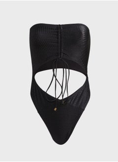 Buy Halter Neck Cut Out Detail Swimsuit in UAE