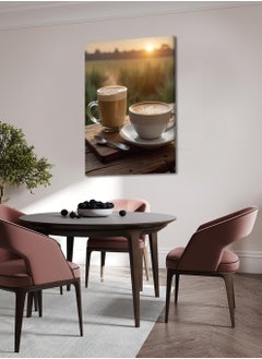 Buy Canvas Wall Art Stretched Over Wooden Frame with Coffee Cups  Painting in Saudi Arabia