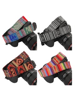 Buy Woven Vintage Camera Strap for All DSLR SLR Camera Universal Neck Shoulder Strap for Men Women Photographers, 4 Styles/4Pcs in UAE