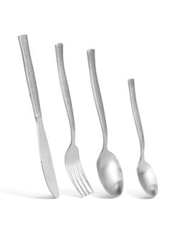 اشتري Fissman 24-Piece Cutlery Set Iano Series Stainless Steel Elegant And Durable Includes Knives Forks Spoons And Teaspoons Perfect For Formal Dining Or Everyday Use في الامارات