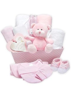 اشتري for Girls - 14 Baby Girl Newborn Essentials for New Baby Girl Gifts - New Baby Gift Basket Gifts for Newborn Baby Girl, Welcome Baby Girl Gift Basket - Pink في السعودية