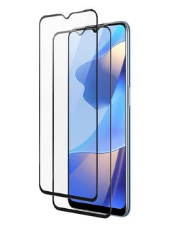 اشتري 2 Pieces Tempered Glass Screen Protector 5D Designed For Oppo A16s Full Glue Edge to Edge Full Screen Coverage And Bubble Free في الامارات