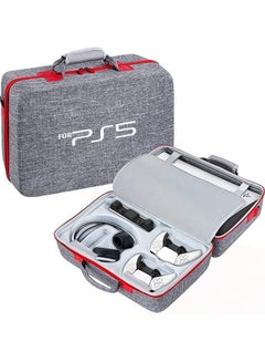 Buy Carrying Case for PS5 EVA Travel Case Bag Compatible Playstation 5 Console Digital Edition Adjustable Handle Bag for PS5 with Strap Grey in UAE