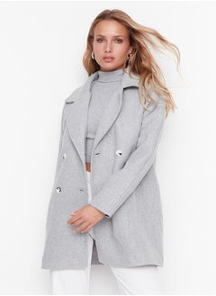 اشتري Gray Wool Cashmere Coat TWOAW21KB0017 في مصر