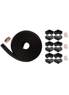 اشتري Edge & Corner Guard Set 2 Meter Coverage Edge Cushion Incl 12 Corner Guard Kids Safety Furnituremarble & Glass Edge Cushion Protector (Black 1 X Cushion + 12 X Corner Guard) في الامارات