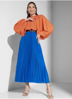 Buy Plisse Cape Sleeve Dress in Saudi Arabia