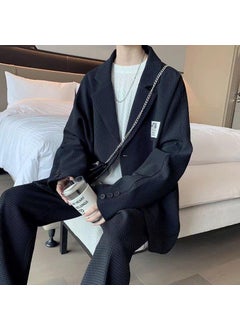 Buy Spring Autumn Trendy Casual Blazer Men Black high-end in Saudi Arabia