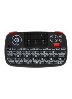 اشتري Rii i4 Mini Wireless Keyboard Bluetooth & 2.4GHz Dual Modes Handheld Fingerboard Backlit Mouse Touchpad Remote Control Compatible with Windows / Android في السعودية