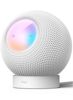 اشتري حامل متوافق مع Apple HomePod Mini - معادل مناسب، أسهل في التحكم مع رؤية أفضل للمؤشر، حامل ثابت، حامل سيليكون مضاد للانزلاق - أبيض في الامارات