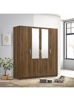 Buy Kulltorp Plus 4-Door Wardrobe With Mirror 52 x 182 x 160 cm in UAE