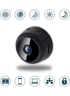 اشتري Mini WiFi Camera Security Camera HD 1080P Wireless Portable Small Camera Mini Camera with Motion Detection and Night Version Home Nanny Cam Video Recorder for Room في الامارات