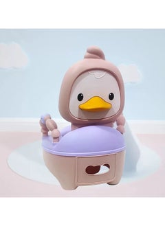 Buy Kids Travel Potty Cute Duck For Indoor Outdoor Kids Moveable Toilet Training Seat Purple in Egypt