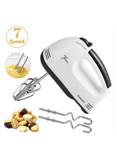 Buy Electric Hand Mixer HE-133 with Turbo Function, Stainless Steel Beaters & Dough Hooks, Powerful Kitchen Blender for Baking, Whipping, Mixing, Egg Beater for Cake/Cream, Cooking & Blending in UAE