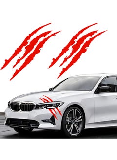 Buy Claw Mark Decals for Cars, 2PCS Red Headlight Car Sticker, Monster Claw Marks, Car Sticker Stripes Scratch Decal Vinyl, for Sports Cars SUV Truck Window Motorcycles ect in Saudi Arabia