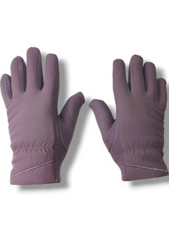 Buy A pair of women's winter gloves to keep warm, windproof, waterproof, touch screen, made of polyester and plush material. in Egypt