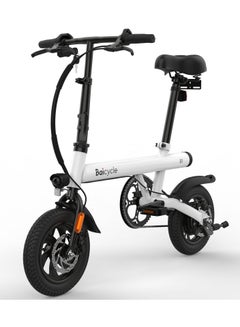 Buy Baicycle Electric Bike , 12" Mini Folding Ebike,Power Assisted Bike,with 36V 6Ah Battery, 25Km/h Commuting Electric Bike with 250W Brushless  Motor,Electric Bicycle for Leisure & Commuting(White) in UAE