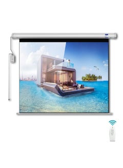 اشتري 100 Inch 4:3 Projection Screen Home Automatic Lifting HD Projection Screen Wall Hanging Screen Electric Remote Control Projection Screen في الامارات