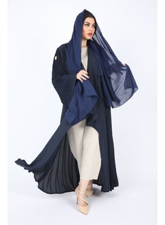 Buy Maxi  Plissé Abaya with Long Wide Sleeves in Saudi Arabia