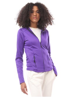 اشتري Long Sleeves Solid Orchid Sweatshirt with Zipped Pockets في مصر