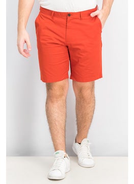 Buy Men Plain Chino Shorts, Orange in UAE