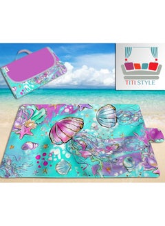 Buy Waterproof beach rug that can be folded into a small and lightweight bag, 100 x 145 cm in Egypt