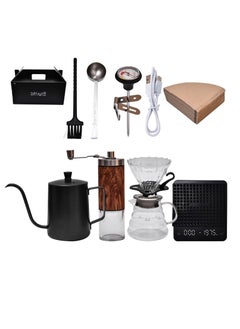 Buy Hand Brew Coffee Gift Set Coffee Maker Bean Grinder Filter Cup Hand Brewer, DIY Manual Coffee Lovers Gift 8pcs Set in Saudi Arabia