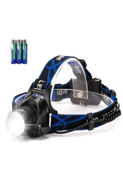 Buy Nnewvante LED Head Torch Headlamp 1000 High Lumens Head Torches with 3 Light Modes, Adjustable & Zoomable Headlights for Safety & Durable Use, Suitable for Camping, Hiking, Running - Super Bright Flas in Saudi Arabia