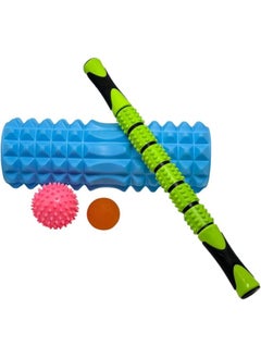 Buy SportQ® 5 in 1 Foam Roller Set with Muscle Roller Stick and Massage Balls for Physical Therapy, Muscle Pain Relief, Speed Exercise, Balance in Egypt