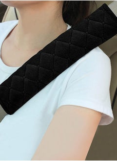 Buy Seat Belt Cover, Soft Auto Seatbelt Shoulder Pad for a More Comfortable Driving Compatible with All Cars and Backpack (Black, 2 PCS ) in Saudi Arabia