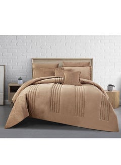 Buy 8-Piece Comforter Set Velvet King Size 240x260 in Saudi Arabia