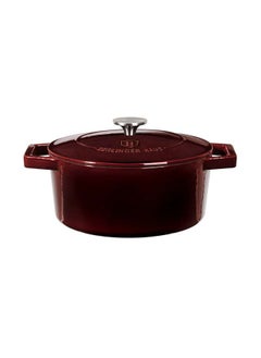 Buy Burgundy Cast Iron Casserole 24 cm, Red, Hungary in UAE