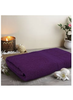 Buy Daffodil (Purple) Premium Hand Towel (40x60 Cm-Set of 1) 100% Cotton, Highly Absorbent and Quick dry, Hotel and Spa Quality Bath linen with Stripe Diamond Dobby-500 Gsm in UAE