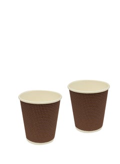 اشتري IDEAL PACK  Ripple Cup, 8oz, Pack of 25pcs, Chocolate 3 PKTS في الامارات