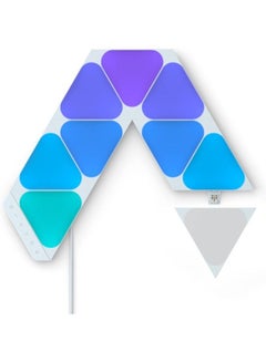 اشتري Shapes Mini Triangle Starter Kit - 9 Pack - Smart WiFi LED Light Panel System w/ Music Visualizer, Instant Wall Decoration, Home or Office Use, Low Energy Consumption | Gaming Lights في الامارات
