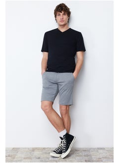 Buy Black Basic Slim Fit 100% Cotton V-Neck Short Sleeve T-Shirt TMNSS19BO0002 in Egypt