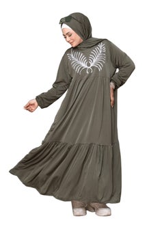 Buy Isdal material, leggings, with a veil, one size, suitable for 110 kilos for women in Egypt