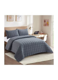 اشتري Knitnook Cotton Jersey 3-Piece King Summer Quilt Comforter Set 240 x 220 cm في الامارات