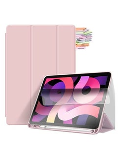 اشتري Case for New iPad Air 5th Generation (2022)/iPad Air 4th Generation (2020) 10.9 Inch, with Screen Protector and Auto Wake/Sleep Cover, Pink في الامارات