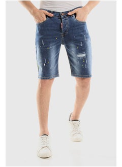 Buy Framing Stitched Dark Washed Jeans Shorts in Egypt