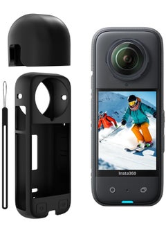 Buy For Insta 360 X4 Protective Case with Insta 360 X4 Lens Cap for insta 360 X4 accessories, Silicone Case Camera Protective Accessories Kit for Insta360 X4, All Round Protection for Insta 360 X4 Case in Saudi Arabia