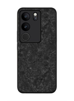 Buy Rugged Black Edge case for Vivo V29 / Vivo V29 Pro / Vivo S17, Slim fit Soft Flexible Rubber Edges Anti Drop Cover - Marble Texture Black in UAE