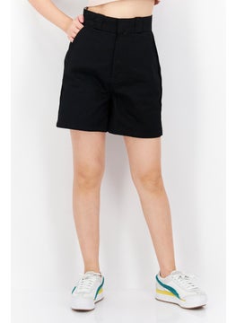 اشتري Women Solid Basic Short, Black في الامارات