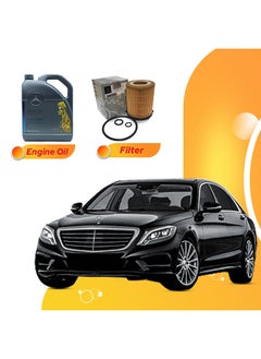 اشتري S350 9 Liters 5W40 Mercedes Oil And Original Filter في الامارات