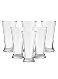 Buy Ocean Pilsner Glass, Clear – 400 ml, Set of 6 in UAE