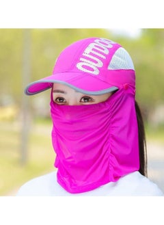 اشتري Face Cover Hat Sun Hat with Breathable Removable Foldable Neck Flap Mask Mosquito Repe في الامارات