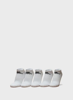 Buy 3 Pack Logo Detail Ribbed Ankle Socks in UAE