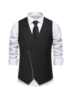 اشتري New Slanted Placket Zipper Suit Vest في الامارات